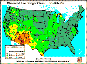 30 June 2005 Fire Danger Classification