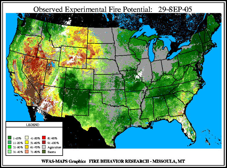 Wildfires - September 2005 | State of the Climate | National Centers