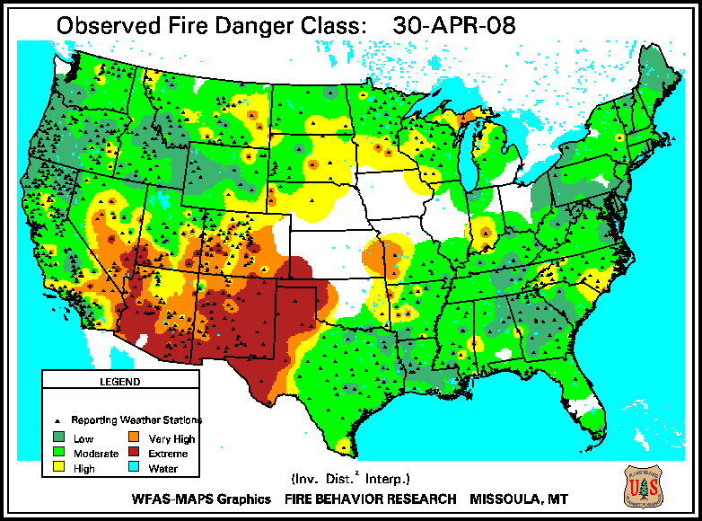 Wildfires April 2008 National Centers for Environmental Information