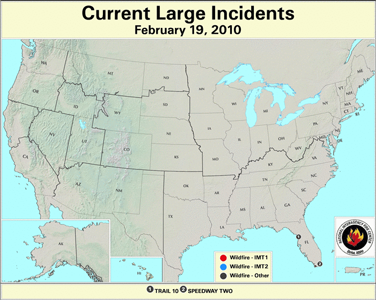 Large Fire Map for February 19