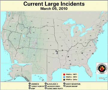 Large Fire Map for March 5