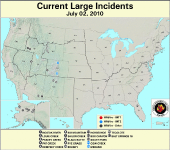 Large Fire Map for july 2