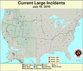 Large Fire Map for july 15