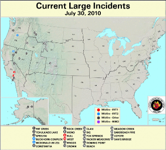 Large Fire Map for july 30