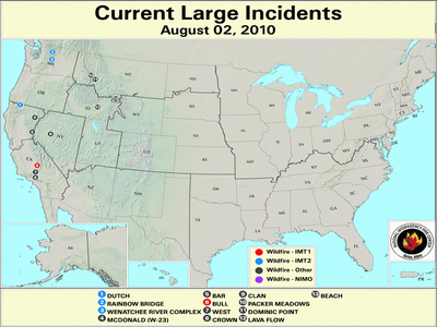 Large Fire Map for August 2