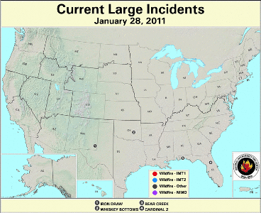 Large Fire Map for January 28