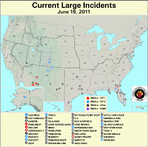 Large Fire Map for June 19