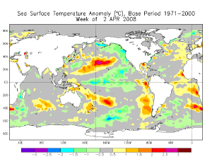 First week of April's ENSO condtions Map