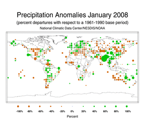 January's Precipitation Percent Departures