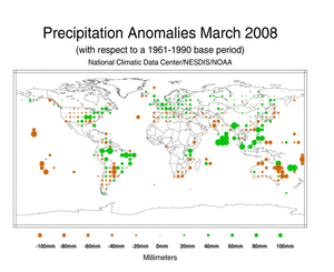 March's Precipitation Anomalies in Millimeters