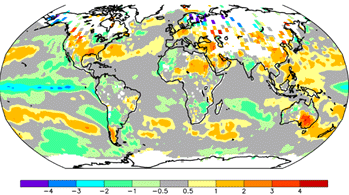 January 1999 Surface Temperature Anomalies