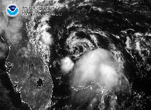 a satellite image of Tropical Storm Kyle