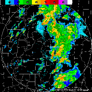Radar animation of severe thunderstorms affecting Mississippi on April 6, 2005