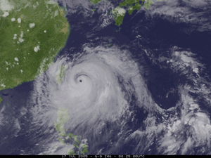 Satellite animation of Typhoon Haitang during July 17-18, 2005 Satellite animation of Typhoon Haitang during July 17-18, 2005