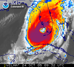 Satellite animation of Hurricane Wilma on October 23-24, 2005 Satellite animation of Hurricane Wilma on October 23-24, 2005