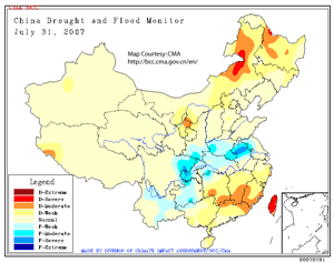 China's Drought Map
