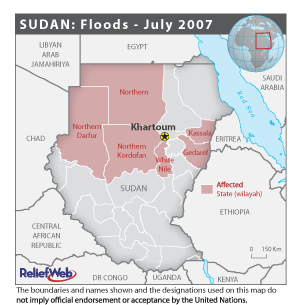 Map of Sudan's Affected Areas