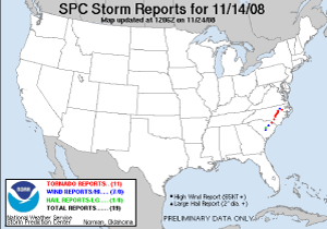 SPC Storm Report for 14 November 2008