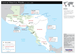 Map of Flooding in Central America
