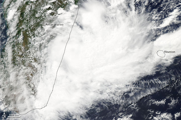 Tropical Cyclone Hubert near Madagascar on 10 March 2010