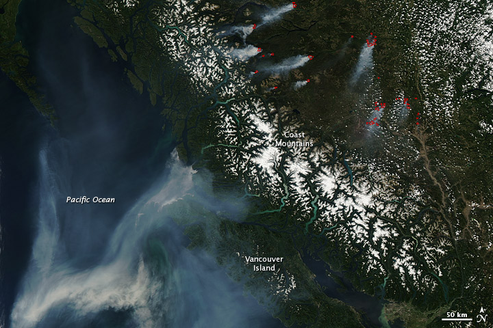 Fires in British Columbia, Canada on 13 August, 2010 Fires in British Columbia, Canada on 13 August, 2010