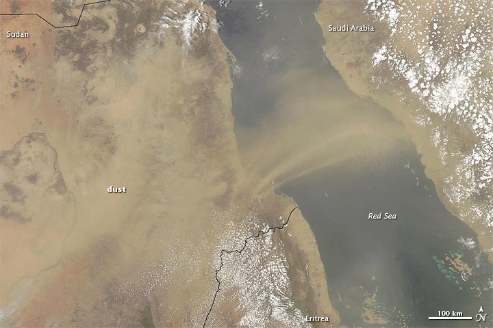 Dust Plume crossing Red Sea on 26 July 2012 Dust Plume crossing Red Sea on 26 July 2012