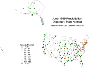 U.S. June Precipitation Departures