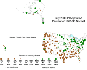 U.S. July Precipitation Departures