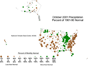 U.S. October Precipitation Departures