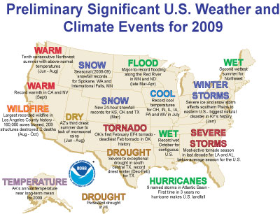 2009 National Events Map