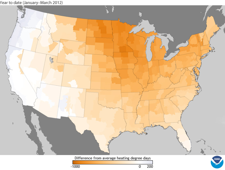 Heating Degree Day departures from 1981-2010 average Heating Degree Day departures from 1981-2010 average