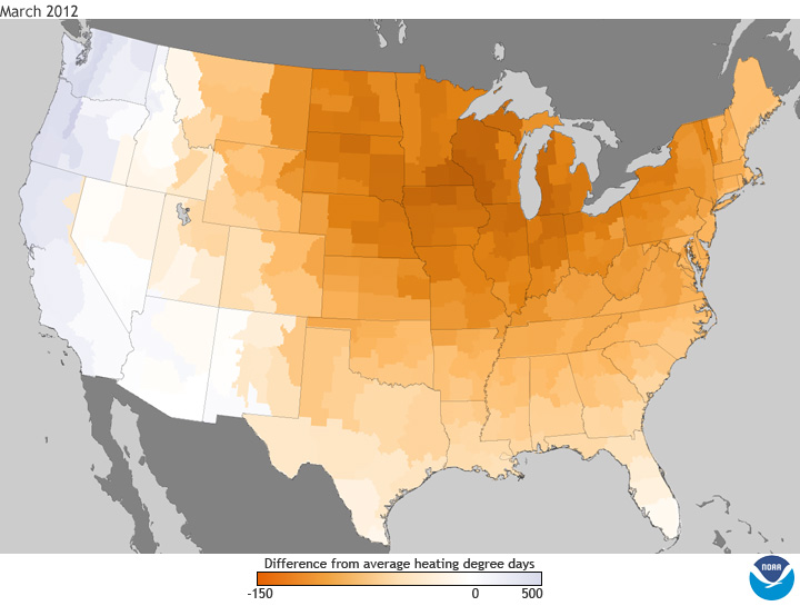 Heating Degree Day departures from 1981-2010 average Heating Degree Day departures from 1981-2010 average