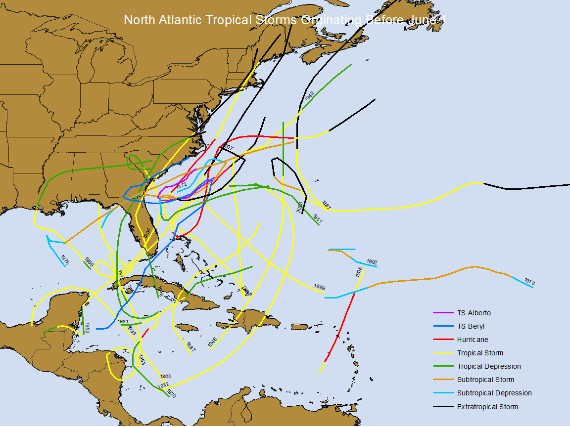 Pre-Season Tropical Storm/Hurricanes Pre-Season Tropical Storm/Hurricanes