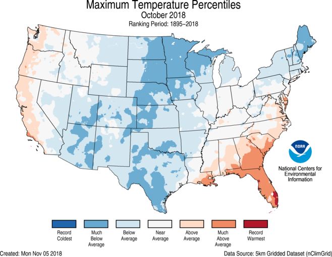 National Climate Report October 2018 State Of The Climate