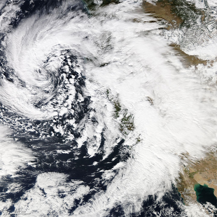 Satellite Image of Western U.S. Storm
