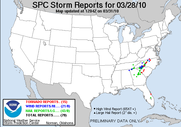 March 28th storm reports
