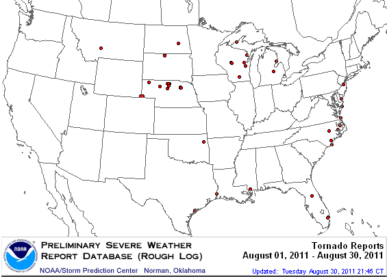 August 2011 Tornadoes