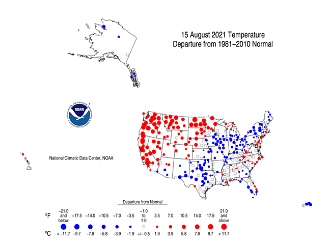 Asos Temperature Departure And Degree Day Maps Temperature Precipitation And Drought National Centers For Environmental Information Ncei Temperature Map Continental U.S. 11-13-2022