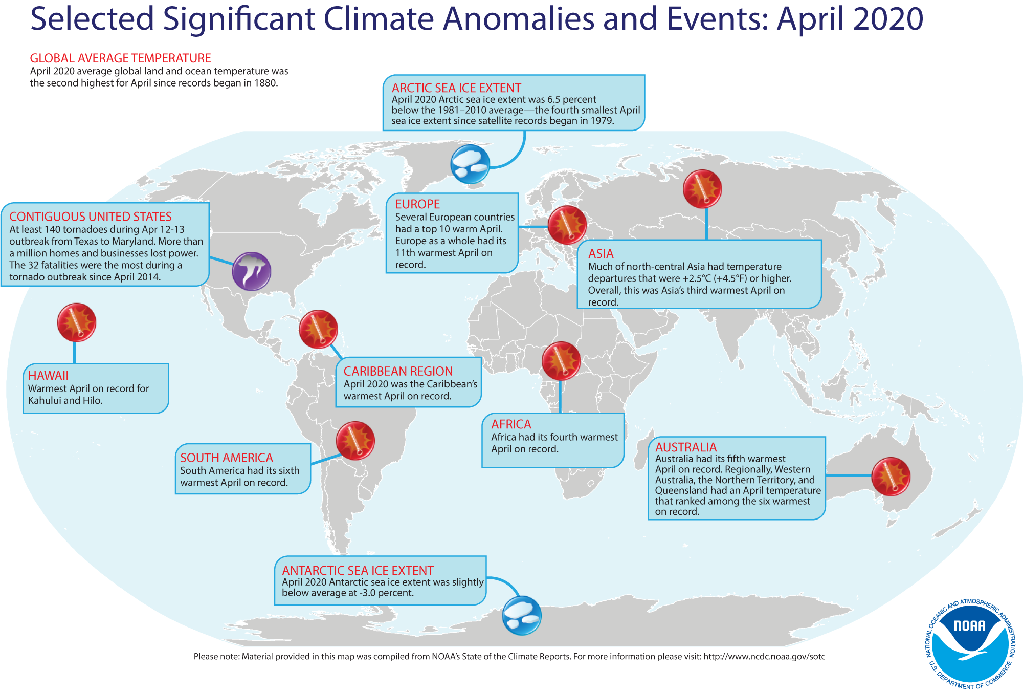 Global Climate Report April 2020 National Centers For Environmental 