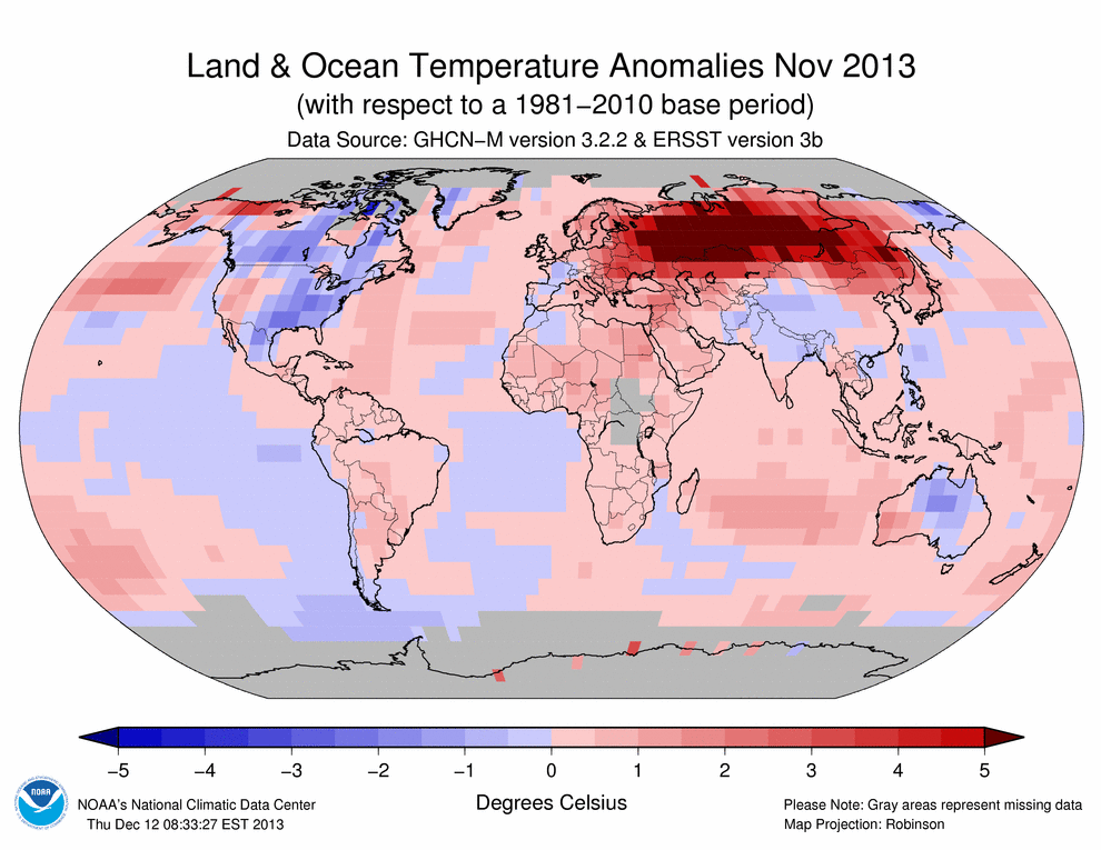 Image d'illustration pour Novembre 2013 : le plus chaud depuis le début des mesures