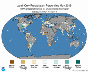 May Land-Only Precipitation Percentiles