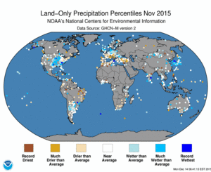 November Land-Only Precipitation Percentiles