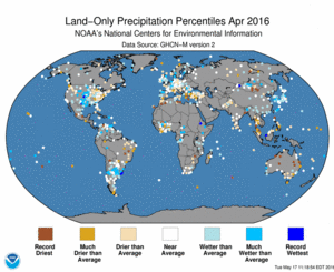 April Land-Only Precipitation Percentiles