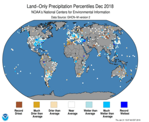 DecemberLand-Only Precipitation Percentiles