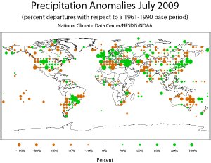 July 2009 Precipitation Percent Departures