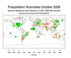 October 2009 Precipitation Percent Departures