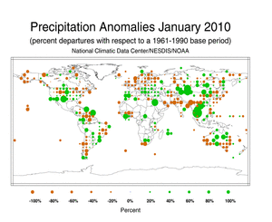 January 2010 Precipitation Percent Departures