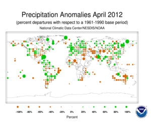 April 2012 Precipitation Percent Departures